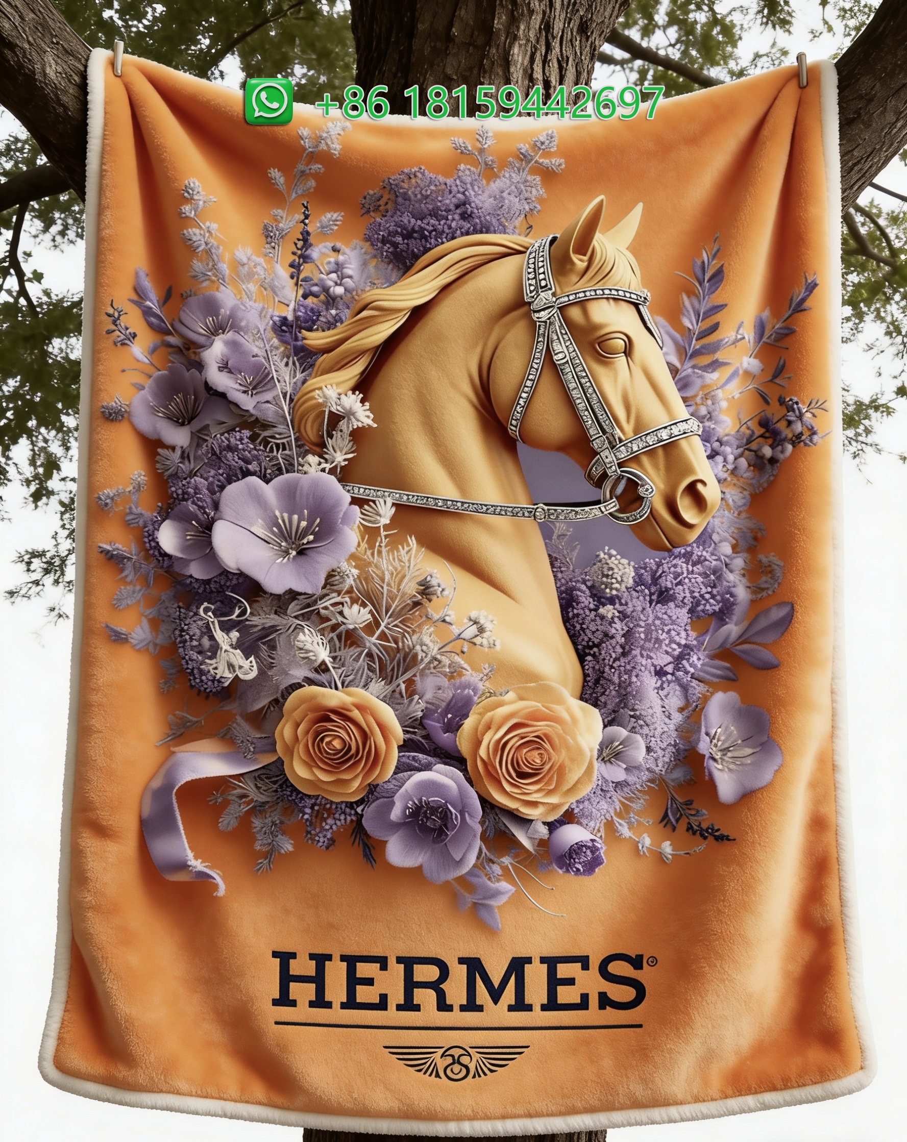 Hermes Throw Blankets